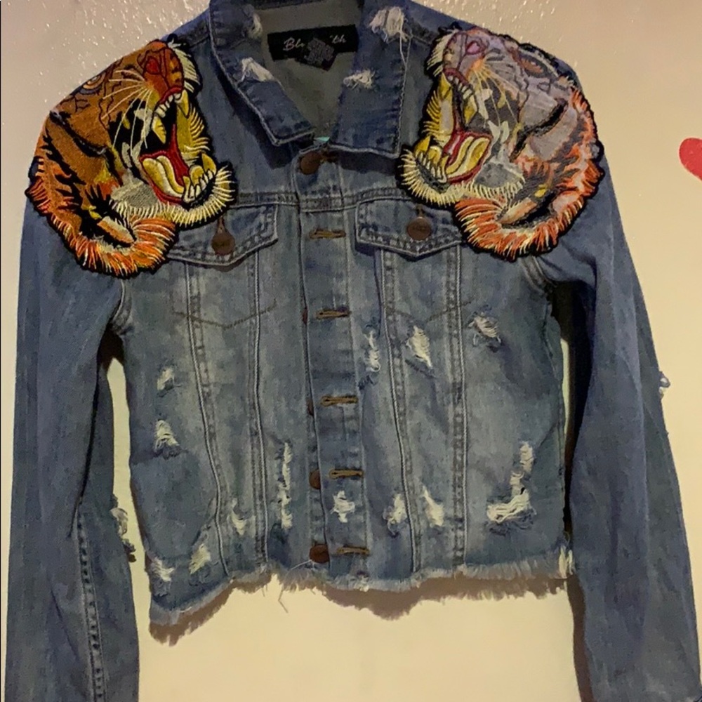 Ripped jean jacket